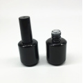 Personnalisé fait vide uv gel noir cosmétique verre vernis à ongles bouteille 15 ml